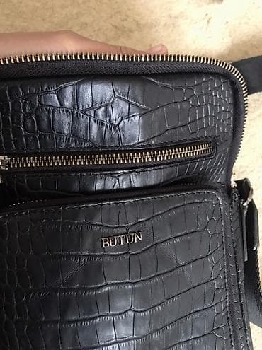 изделия из кожи: Классическая сумка, Butun, Турция, Материал: Натуральная кожа, Регулируемый ремень, Мужские, Б/у — 3