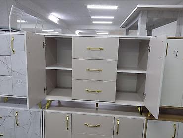 зеркила: Комод для одежды, Новый, Без зеркала, ЛДСП, цвет - Бежевый, Бесплатная доставка — 3