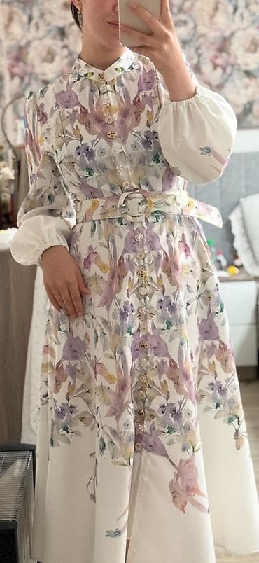 Жеке буюмдар: Платье (Zimmerman) миди с акварельным цветочным принтом Надевала — 1