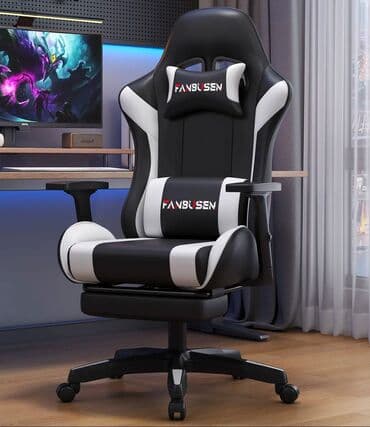 раскройный стол купить дешево: Игровое кресло, Новый, С колесиками, цвет - Черный, Экокожа — 1