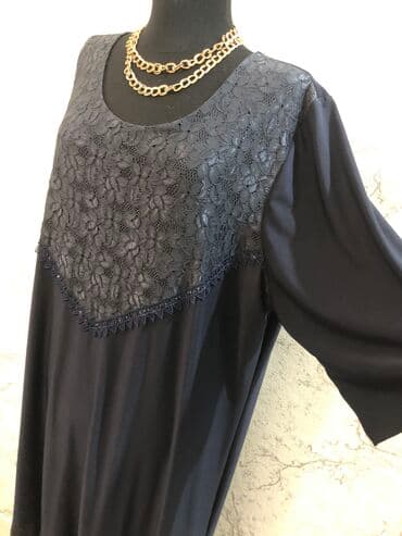 стильные модные платья больших размеров: Вечернее платье, Классическое, Длинная модель, С рукавами, 8XL, 7XL, 9XL — 2