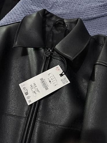 кожыный куртки: Кожаная куртка, Классическая модель, Экокожа, L — 4