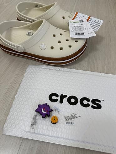 шлепка крокс: Сабо, 37.5, 37, 38, Crocs, Новый, цвет - Бежевый, Самовывоз — 5