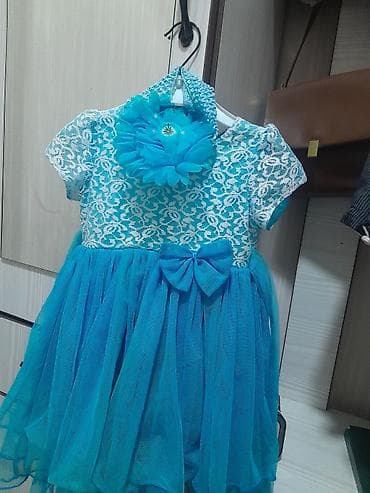 Платья: Детское платье, цвет - Белый, Б/у — 3