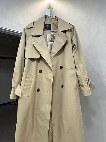 пиджак белый: Плащ, Тренчкот, Двубортная модель, L — 1