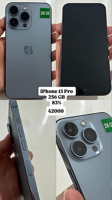 IPhone 13 Pro, 256 ГБ, графитовый/серый цвет. Емкость аккумулятора