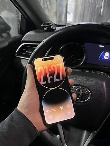 IPhone 14 Pro, Б/у, 128 ГБ, Черный, Защитное стекло, Чехол, 85 %