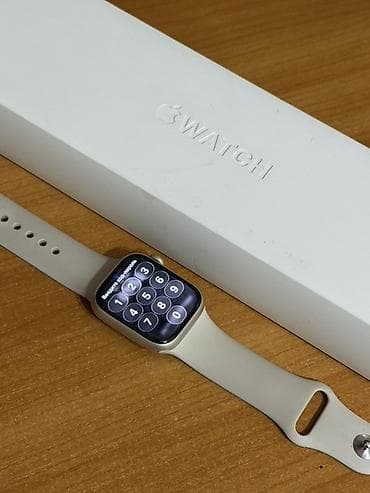 купить часы apple watch: Apple Watch (алюминий, светлый корпус) с ремешком Sport Band в цвете — 1