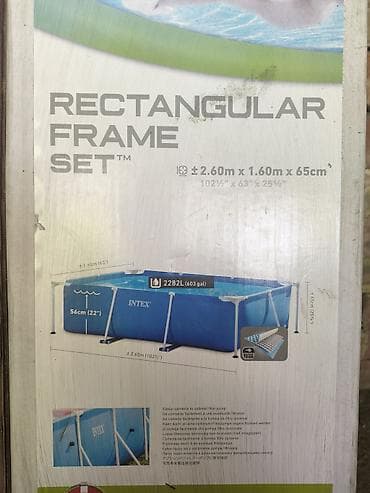 Каркасный прямоугольный бассейн Intex Rectangular Frame Set. -