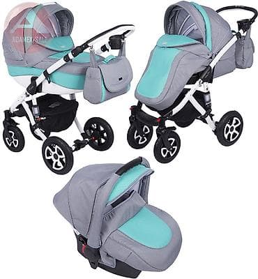 Коляска, цвет - Голубой, Б/у
