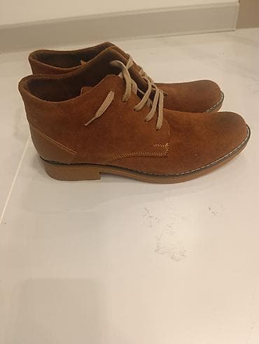 бежевые туфли: Замшевые мужские ботинки-дезерты - Материал верха: мягкая натуральная — 7