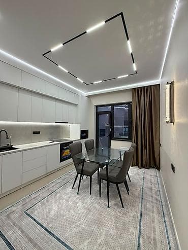 Квартиры: 2 комнаты, 55 м², Элитка, Асанбай мкр Элитка, 14 этаж, Евроремонт — 5