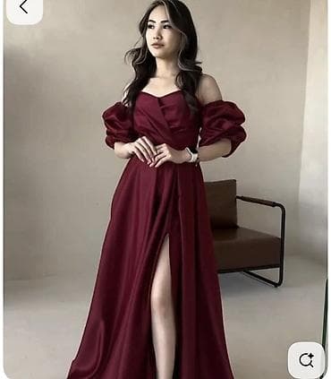 итальянский платье: Вечернее платье макси с открытыми плечами и объемными съемными — 6