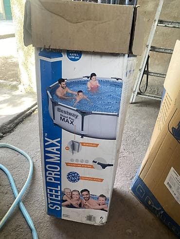бетонные лодки: Каркас для бассейна Bestway Steel Pro MAX (Б/у) - Тип: круглый — 1