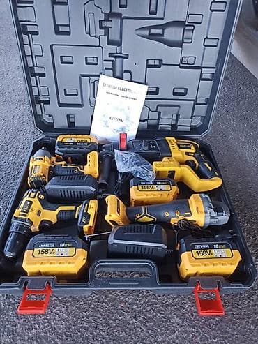 Набор 4 инструмент 4 батарейка 2 Зарядники Доставка по городу