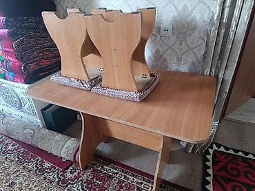 ротанговые столы и стулья: Кухонный стол и стул, цвет - Коричневый — 1