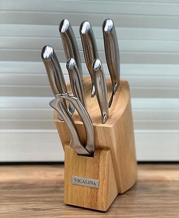 surface pen: Набор кухонных ножей VICALINA VL-515 — 8 предметов в деревянном блоке — 2