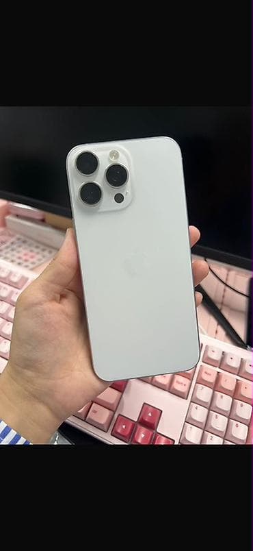 tecno spark 10: IPhone 16 Pro Max, Б/у, Белый, 90 % — 1