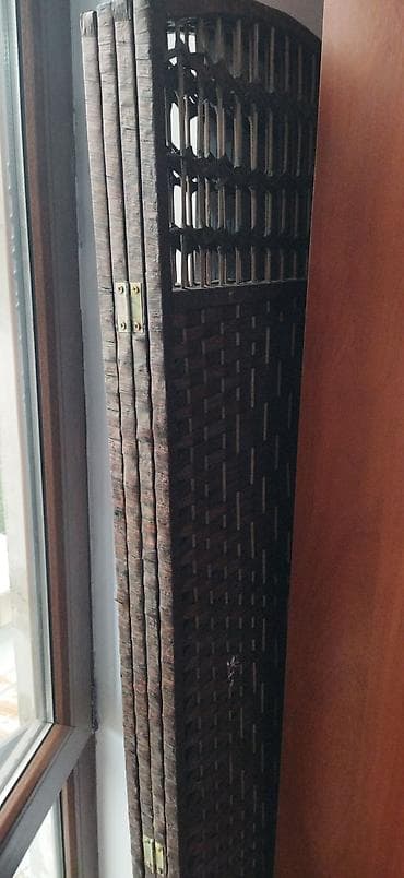 Дом и сад: Ширма, перегородка Материал: Ротанг, Колличество секций: 5, Плетёная, Для салона — 1