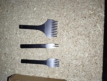 форма для бурчатки: Набор пробойников (вилки) из трёх штук,французский шов,шаг 3.85 мм — 4