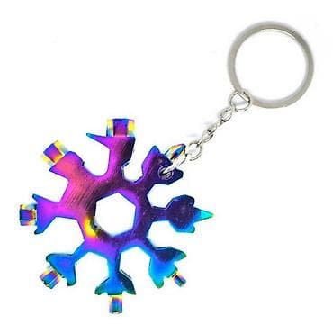 Жеке буюмдар: Многофункциональный брелок-снежинка 18 в 1 🌈 Универсальный — 3