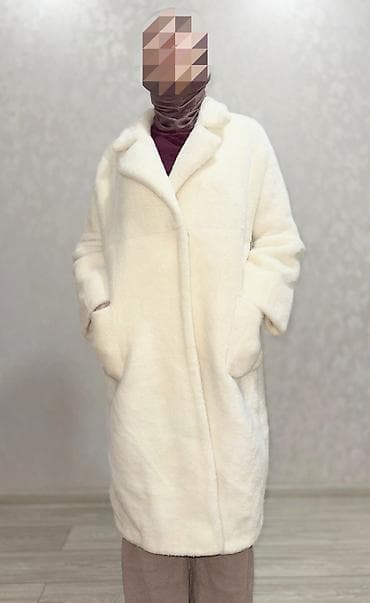 smart folio: Женское пальто из искусственного меха (экомех), цвет айвори. - Крој — 3