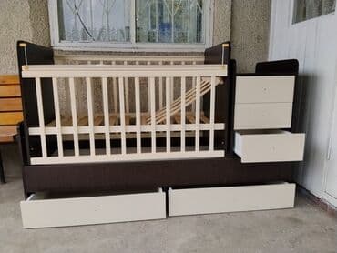 кровать трансформер детская 3 в 1: Детская кровать трансформер, Другой тип, цвет - Коричневый — 2