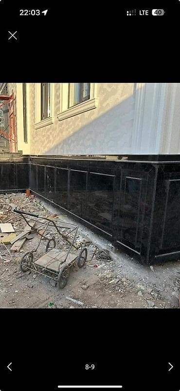 мраморная столешница: Монтаж и облицовка крыльца и цоколя натуральным камнем - Изготовление — 8