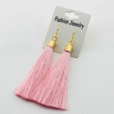 платье леопардовое: Cерьги Подвески с кисточками, индивидуальные, простые и элегантные — 3