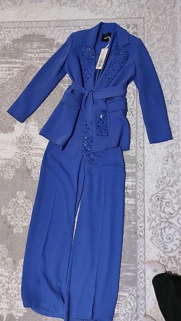 Прокат одежды: Брючный костюм, Палаццо, Пиджак, Турция, Шелк, Осень-весна — 1