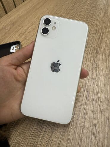 телефоны обмен: IPhone 11, Б/у, 128 ГБ, Белый, Зарядное устройство, 75 % — 1