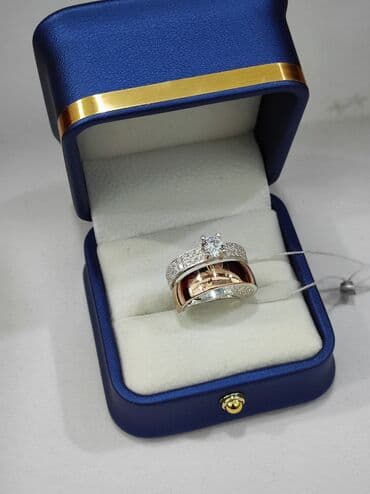 эксклюзивные свадебные пригласительные: Кольца 2в1 Серебро напыление золото 925 Размеры имеются Для — 3