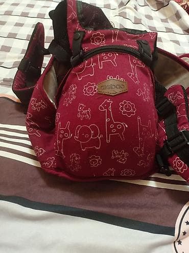 Рюкзак‑переноска (кенгуру) для малышей Aiebao. - Цвет: бордовый с at lalafo.kg Рюкзак‑переноска (кенгуру) для малышей Aiebao. - Цвет: бордовый с