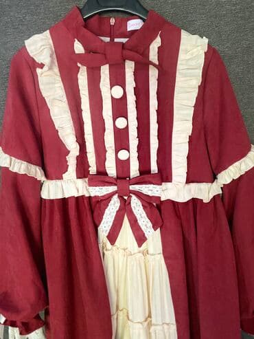 рейтинговое платье для бальных танцев: Детское платье, цвет - Красный, Б/у — 2