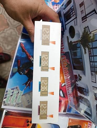 Часы для дома: Цифровые настольные часы с проектором - Большой LED‑дисплей с яркими — 5