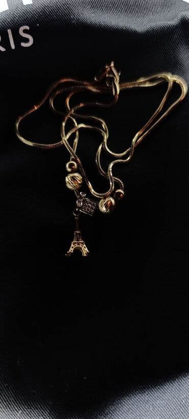 украшение шампанского для свадьбы: Золотистое ожерелье-цепочка с подвесками - Тип: тонкая цепочка — 6