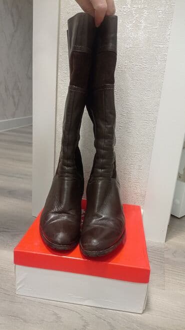 сапоги из натурального меха и кожи: Продаю сапоги зимние,, натуральный мех, размер 37, цвет коричневый — 3