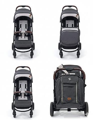 трёхколёсный детский велосипед: Коляска, цвет - Коричневый, Б/у — 1