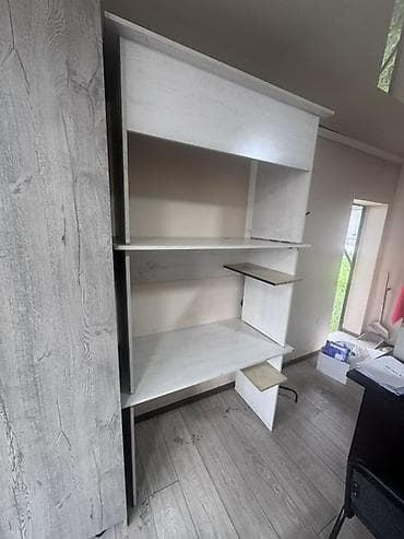 стол учеников: Комплект офисной мебели, Полка, ДСП, цвет - Серый — 2