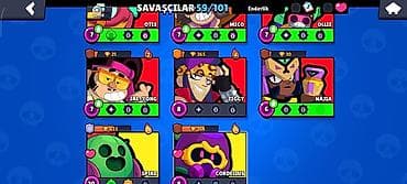 бравыл старс: Игровой аккаунт Brawl Stars - Коллекция: открыто 59 из 101 бойца - — 7