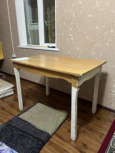 Кухонный стол, Б/у, Прямоугольный, Нераскладной