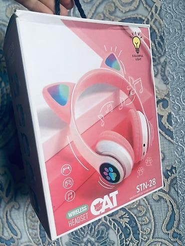 hyper x: Беспроводные наушники CAT STN‑28 с ушками и подсветкой - Тип — 8