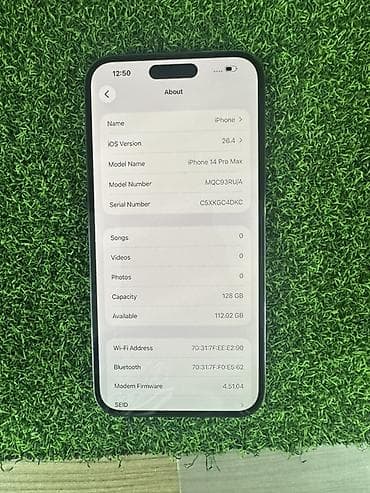 Техника жана электроника: IPhone 14 Pro Max, 128 ГБ, Deep Purple, 100 % — 2