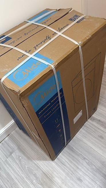 q box: Стиральная машина Midea, фронтальная загрузка. 6кг новая — 1