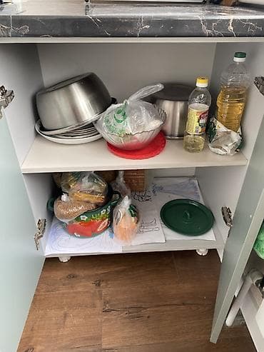 Тумбы для кухни: Тумба для кухни, Без мойки, Напольная, цвет - Серый — 2