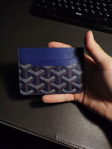 кошелек кожа: Картхолдер, цвет - Синий, Новый, Унисекс — 1