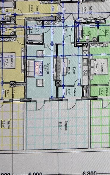 молодоя гвардия: 1 комната, 83 м², Элитка, 3 этаж, Готовая ПСО (под самоотделку) — 3