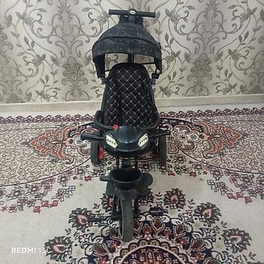 детский транспорт: Детский трехколесный велосипед-каталка с родительской ручкой и — 1