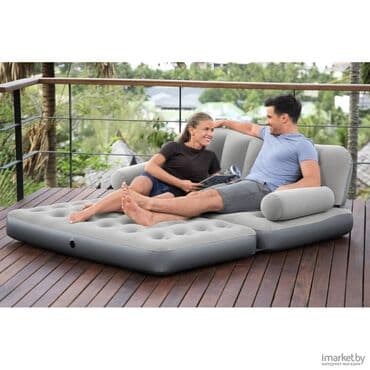 надувные диваныматрасы для сна: Надувной диван, Новый, Платная доставка, Самовывоз, Бесплатная доставка, цвет - Серый — 8