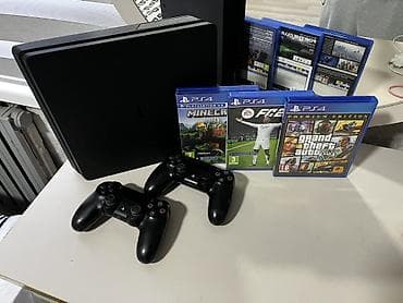 PlayStation 4 Slim (черная) Комплектация: - Игровая консоль PS4 Slim at lalafo.kg PlayStation 4 Slim (черная) Комплектация: - Игровая консоль PS4 Slim